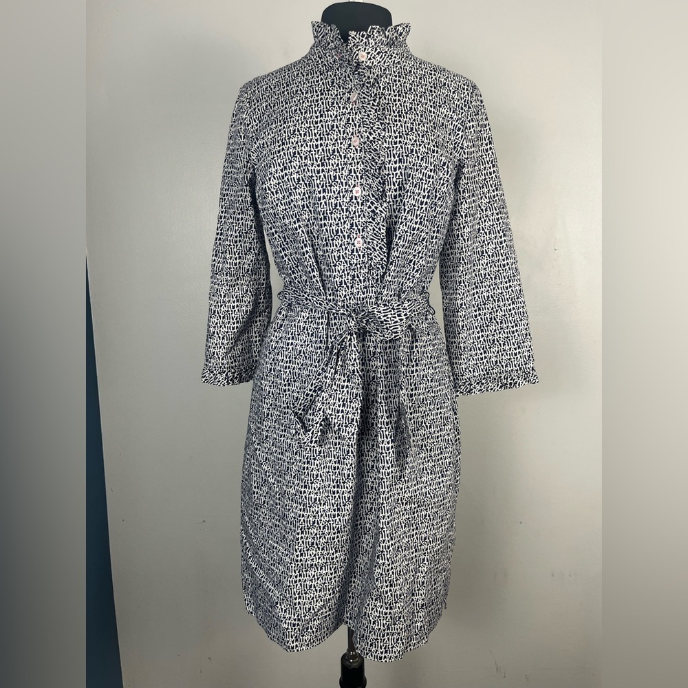 Lilly Pulitzer Brinkley Shirt Dress It’s A Lilly ruffle tie button down size 8